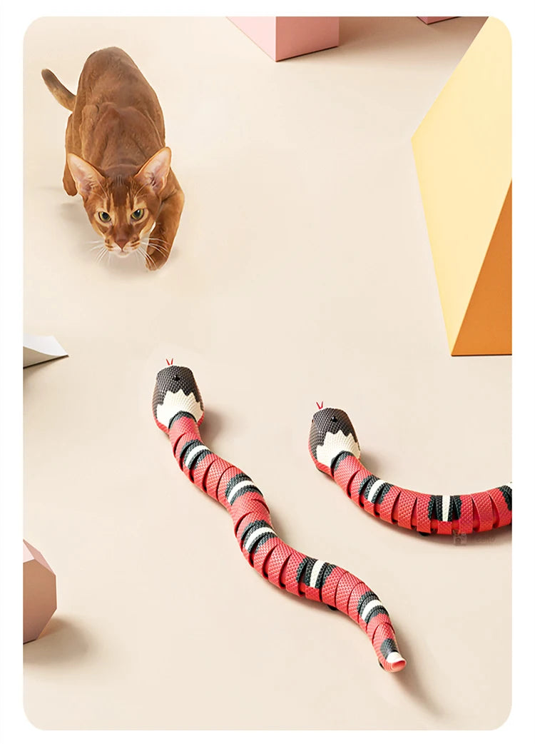 Serpent Interactif USB pour Chat – Détection Intelligente & Mouvement Réaliste
