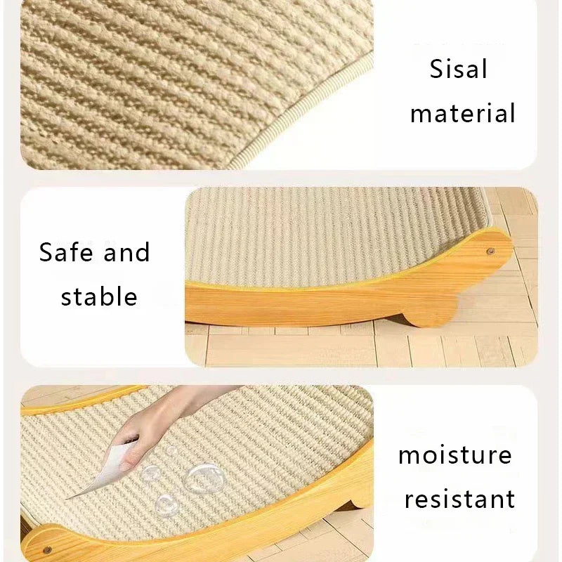 Griffoir en Sisal & Bois pour Chat – Design Naturel & Stable