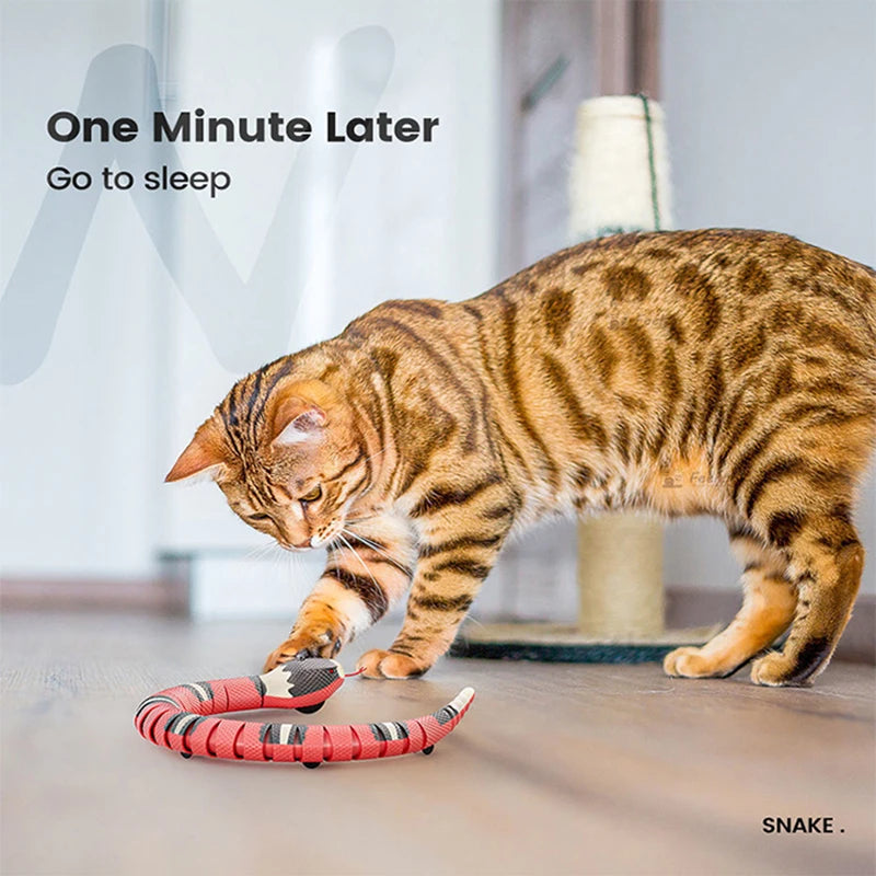 Serpent Interactif USB pour Chat – Détection Intelligente & Mouvement Réaliste