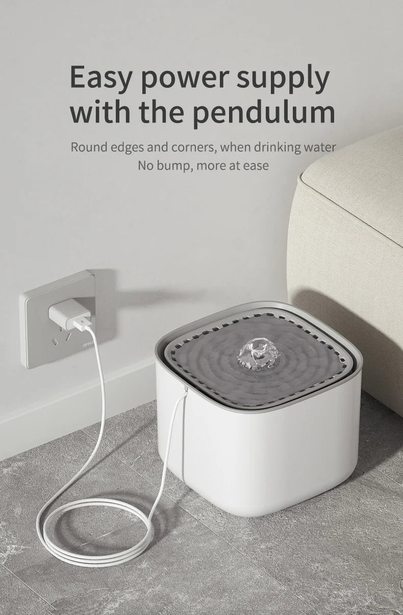 Fontaine à Eau pour Chat 3L – Filtration Automatique & Silencieuse