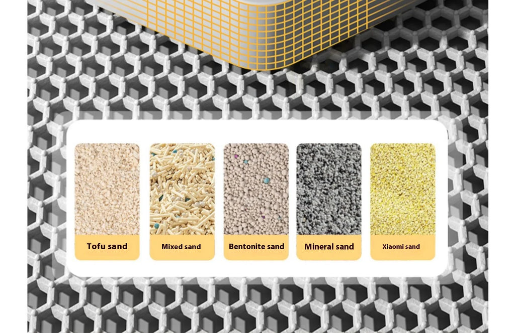 Tapis de Litière Double Couche – Anti-Débordement & Imperméable