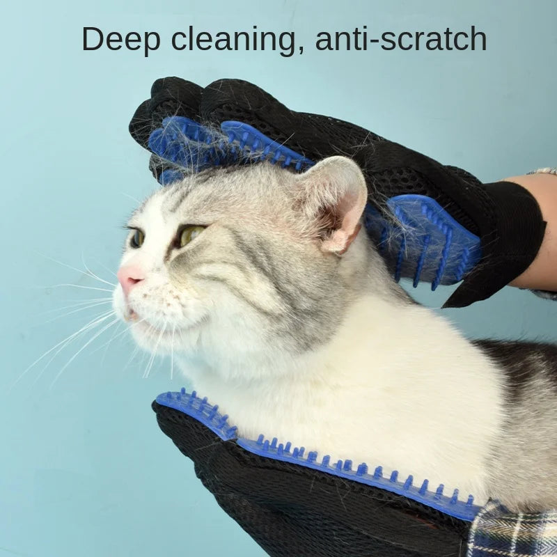 Gant de Toilettage en Silicone – Massage et Brossage 2 en 1 (Chat & Chien)