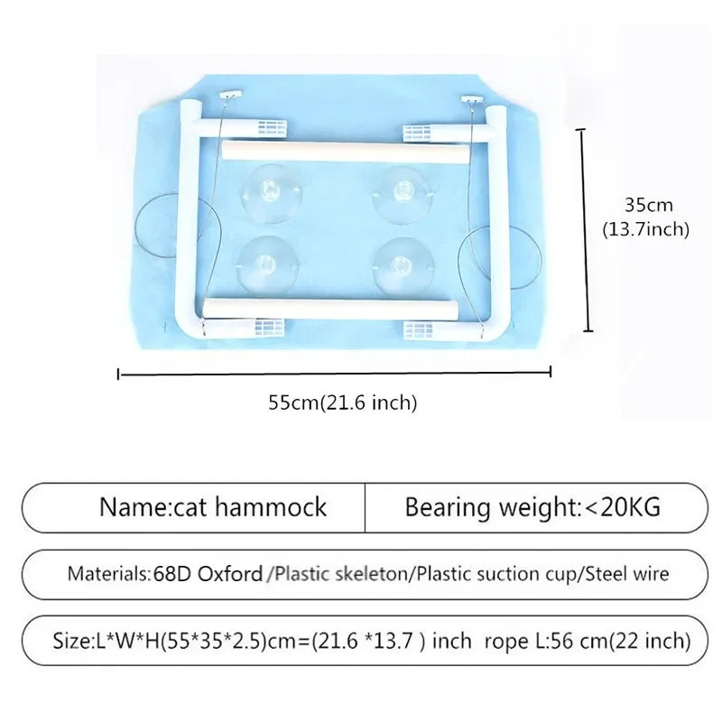 Hamac de Fenêtre pour Chat – Vue Panoramique, Supporte 20 kg