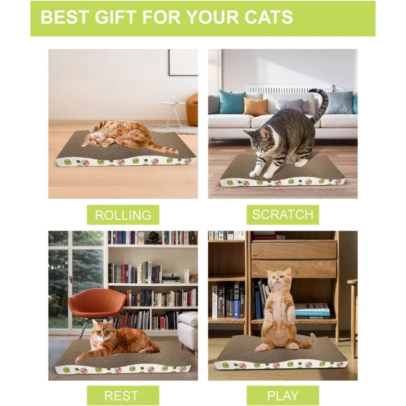 Planche en Carton à Gratter pour Chat – Carton Épais & Durable