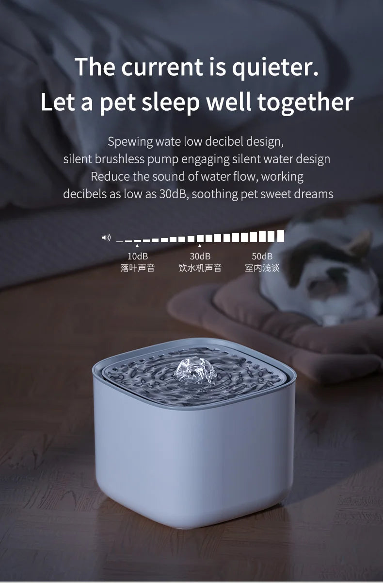 Fontaine à Eau pour Chat 3L – Filtration Automatique & Silencieuse