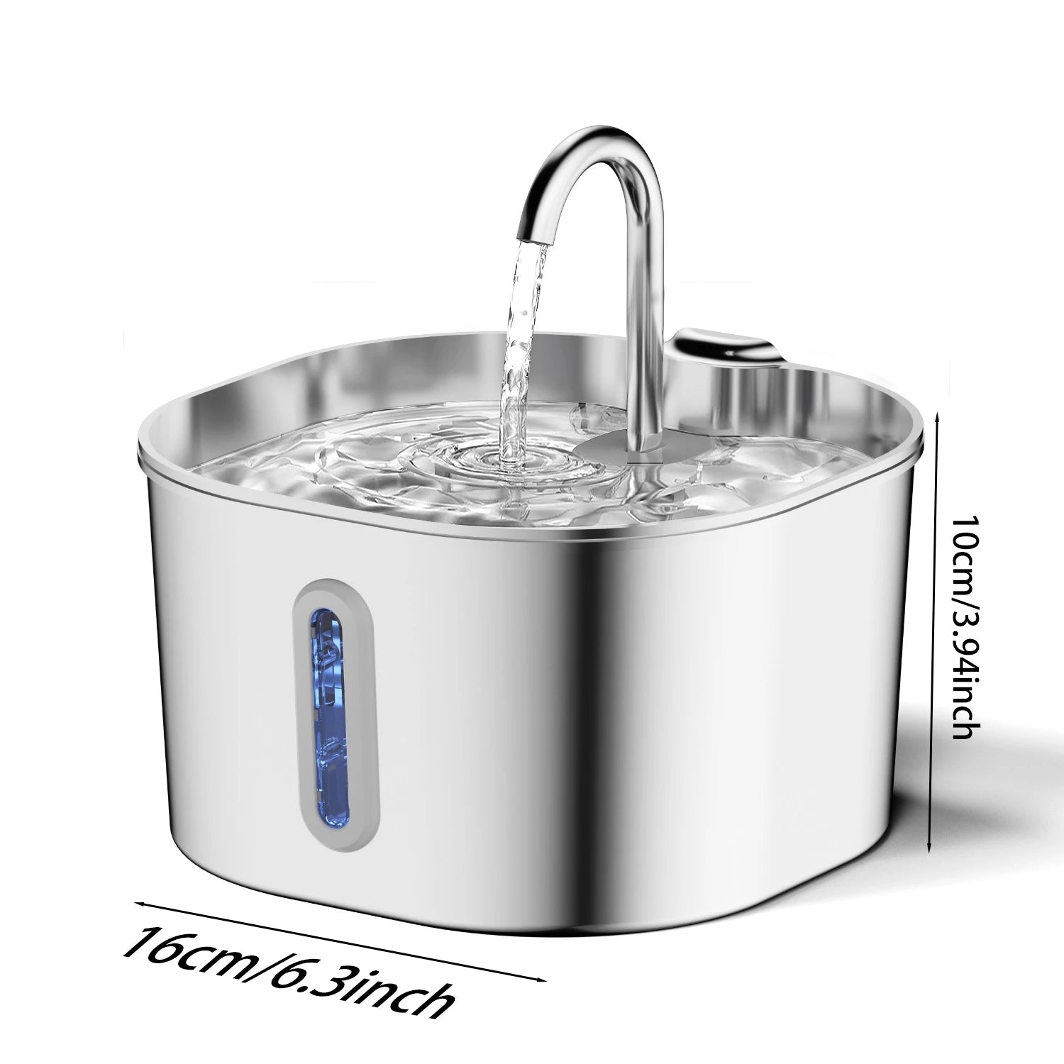 Fontaine à eau automatique pour chat - Inox 2.2L