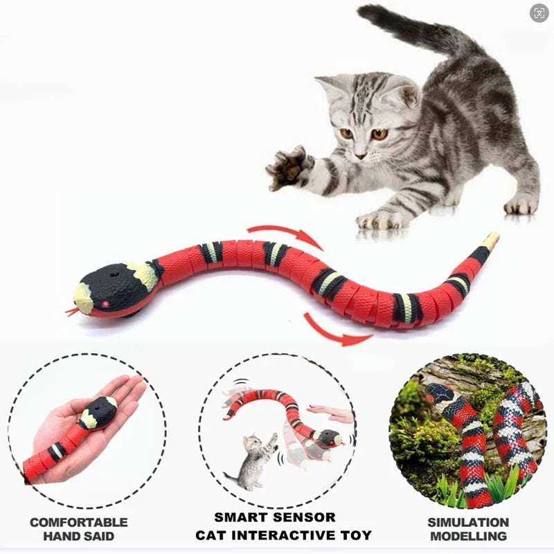 Serpent Interactif USB pour Chat – Détection Intelligente & Mouvement Réaliste