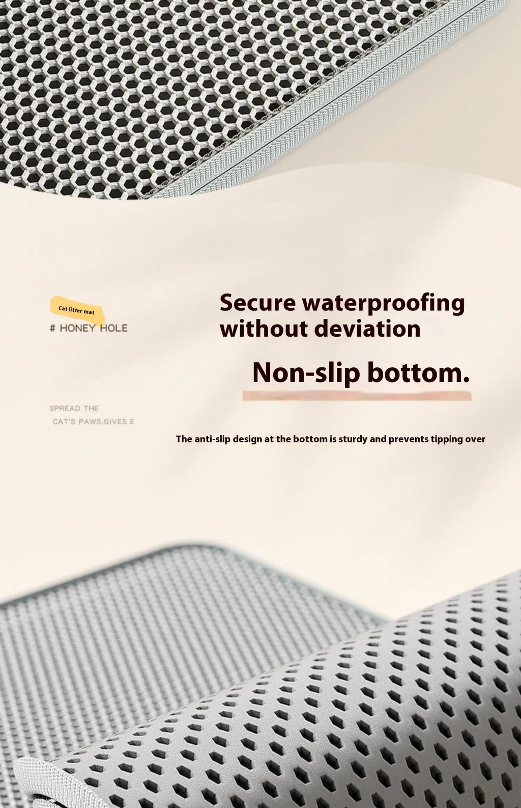 Tapis de Litière Double Couche – Anti-Débordement & Imperméable