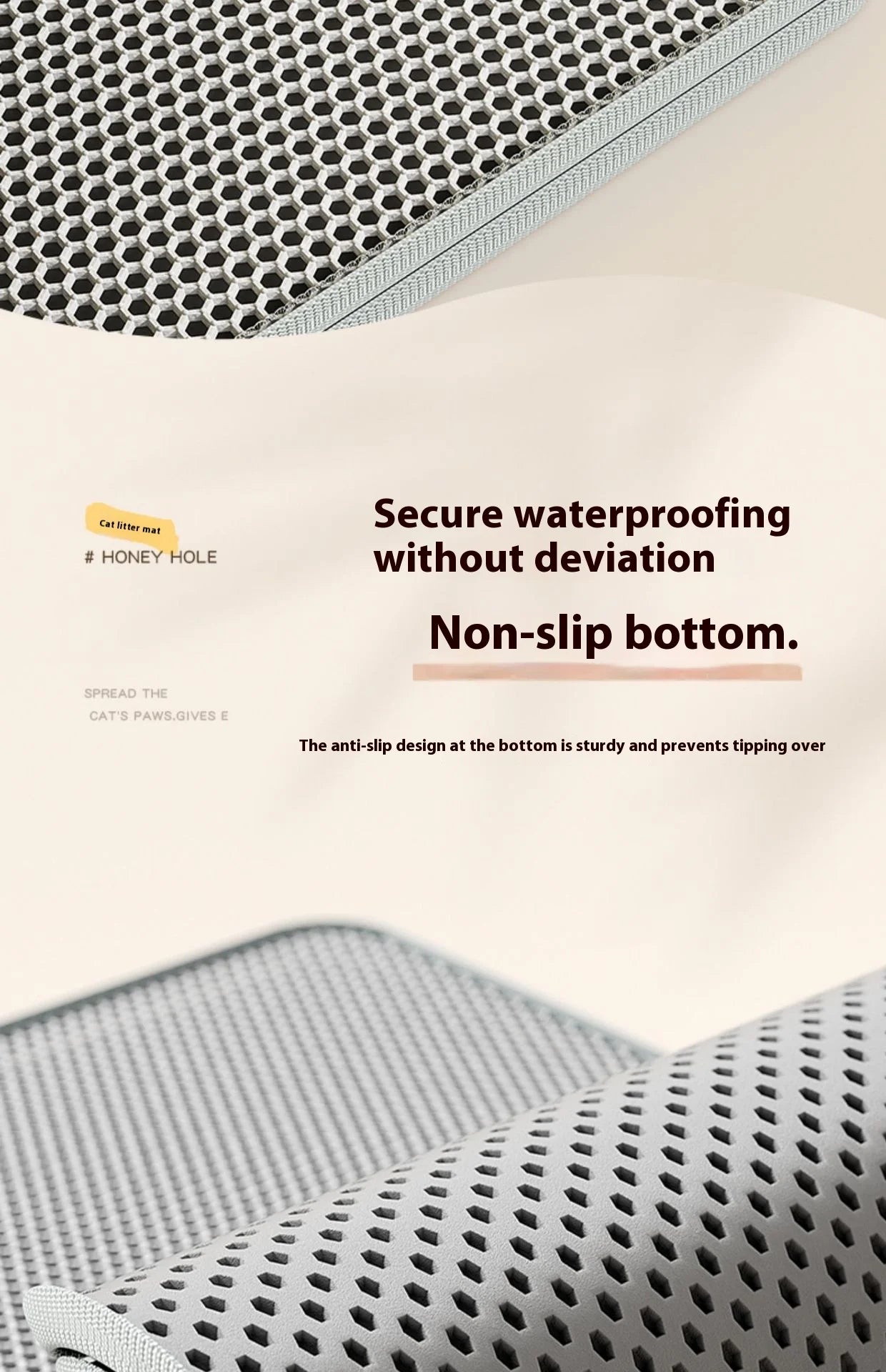 Tapis de Litière Double Couche – Anti-Débordement & Imperméable