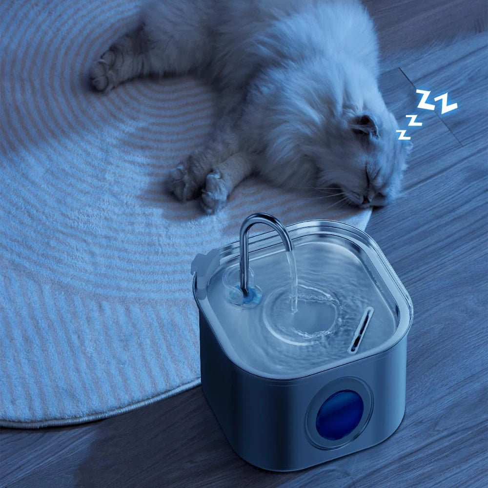 Fontaine à eau automatique pour chat - Inox 2.2L
