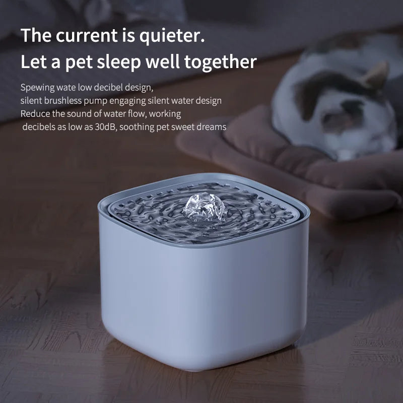 Fontaine à Eau pour Chat 3L – Filtration Automatique & Silencieuse
