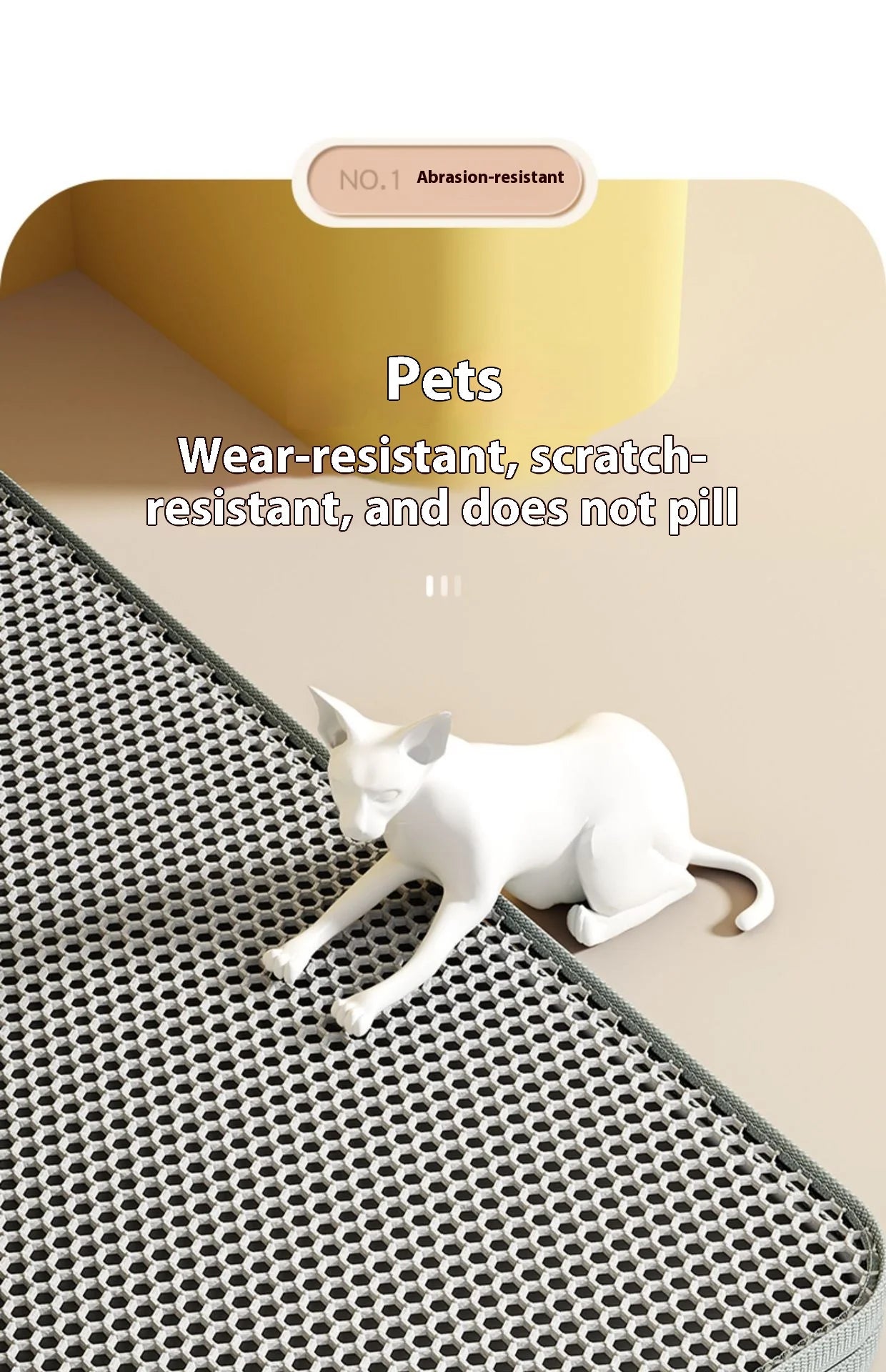 Tapis de Litière Double Couche – Anti-Débordement & Imperméable