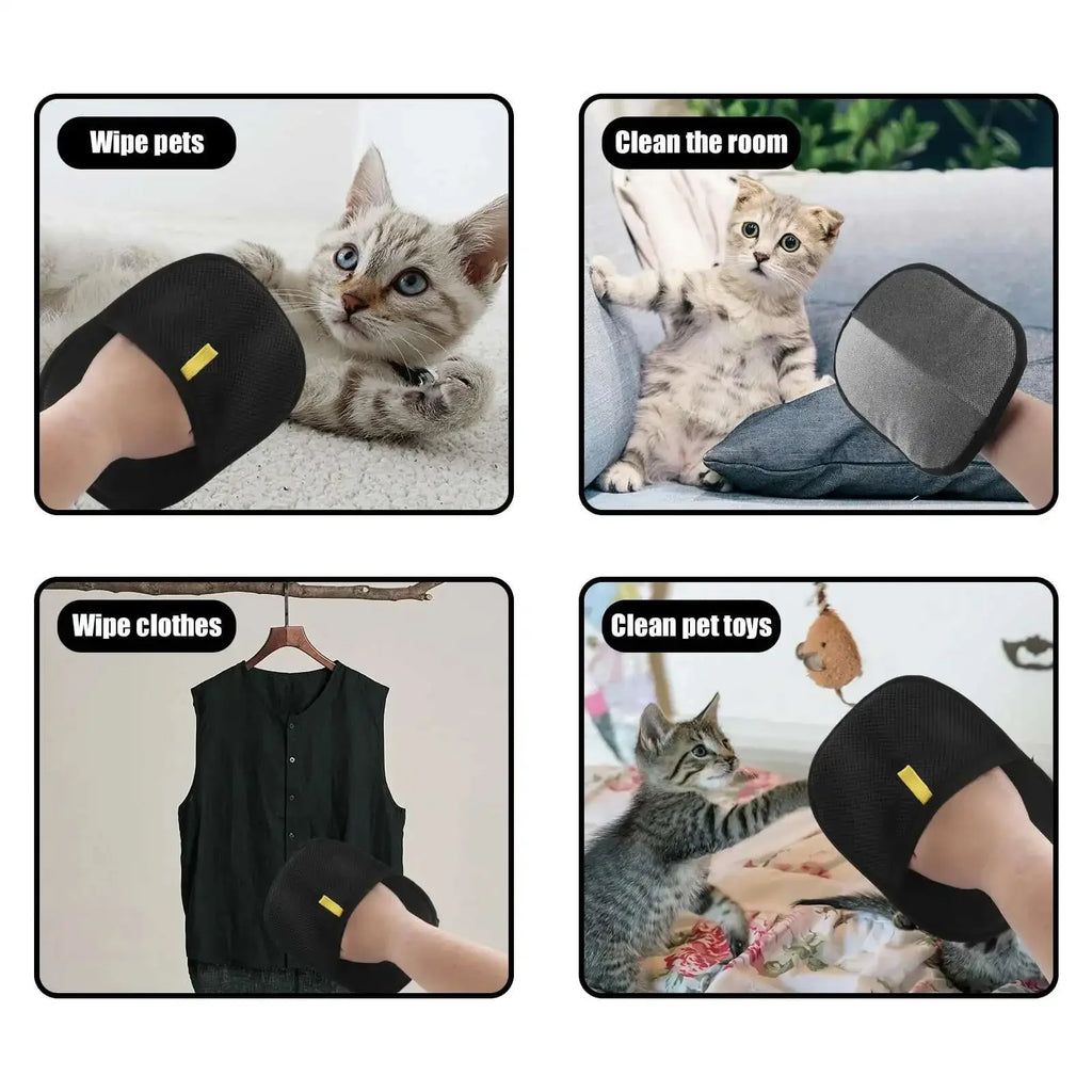 Brosse Gant d'Épilation pour Chat – Élimine les Poils en Douceur