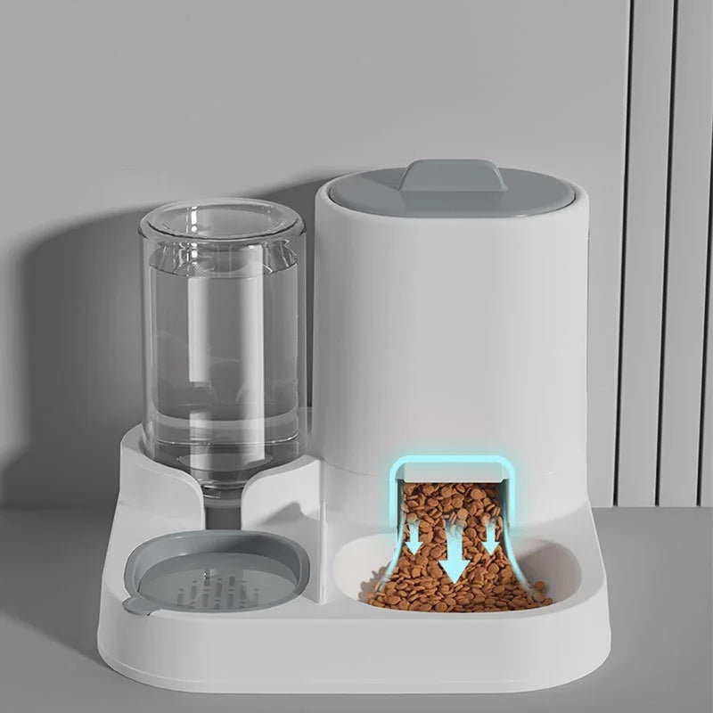 Distributeur 2 en 1 Eau & Croquettes pour Chat – Grande Capacité Anti-Déversement