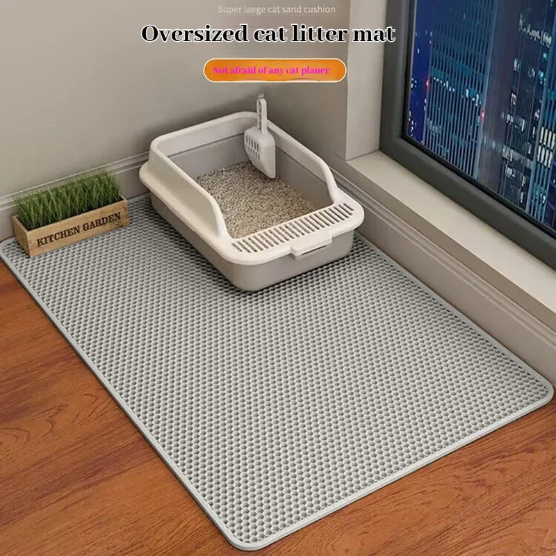 Tapis de Litière Double Couche – Anti-Débordement & Imperméable