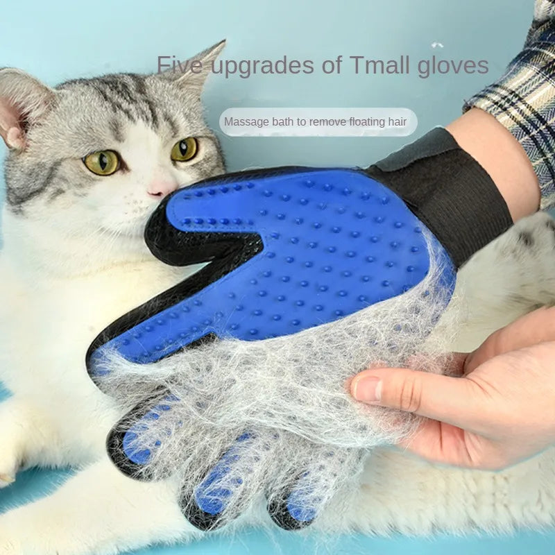 Gant de Toilettage en Silicone – Massage et Brossage 2 en 1 (Chat & Chien)