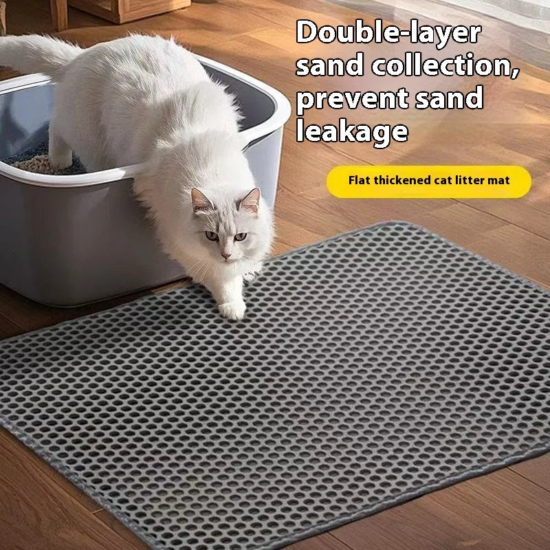 Tapis de Litière Double Couche – Anti-Débordement & Imperméable