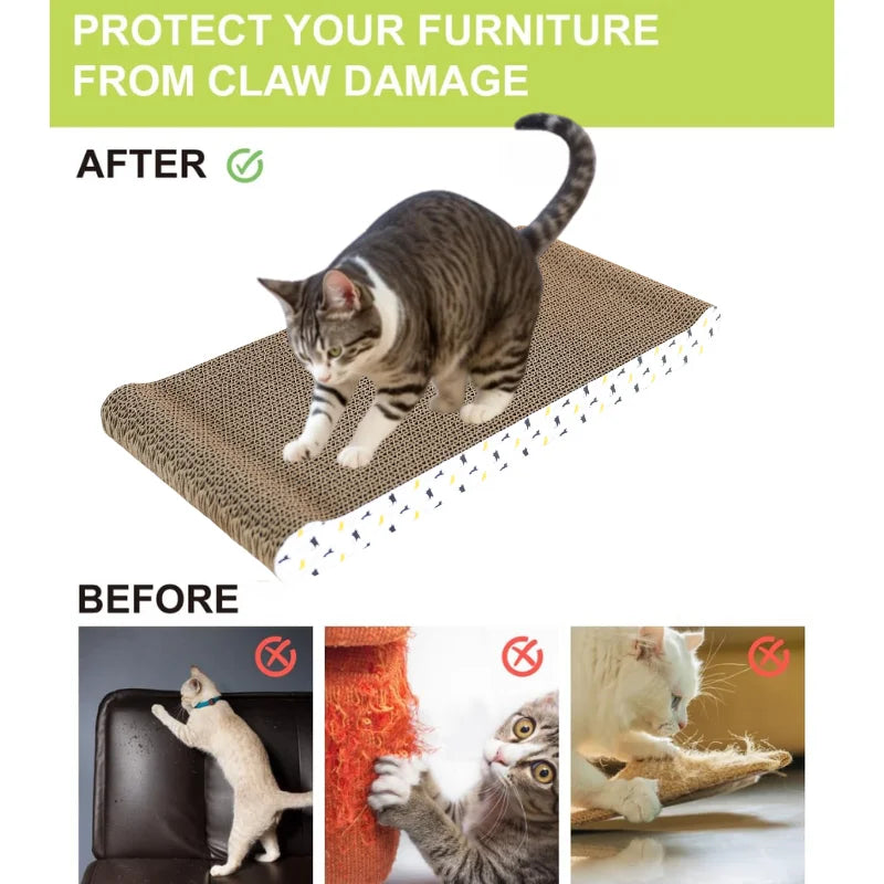 Planche en Carton à Gratter pour Chat – Carton Épais & Durable