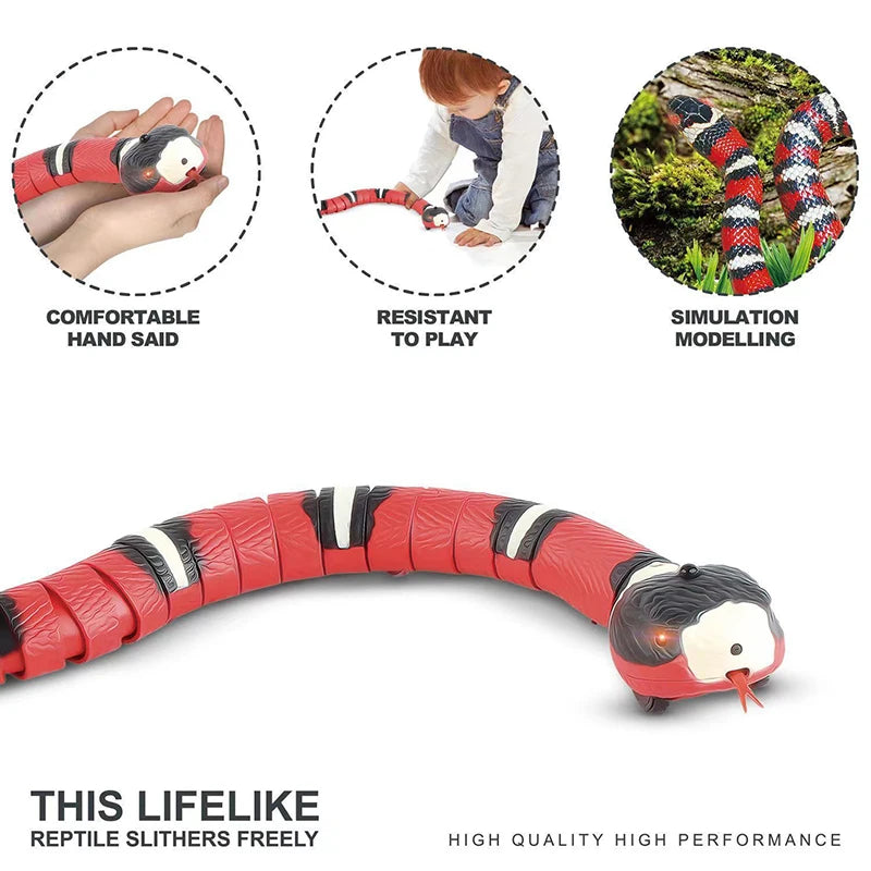 Serpent Interactif USB pour Chat – Détection Intelligente & Mouvement Réaliste