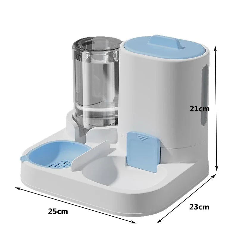 Distributeur 2 en 1 Eau & Croquettes pour Chat – Grande Capacité Anti-Déversement