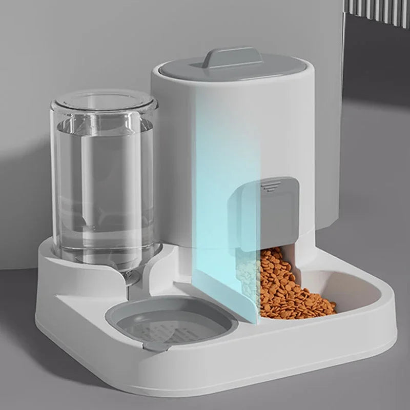 Distributeur 2 en 1 Eau & Croquettes pour Chat – Grande Capacité Anti-Déversement