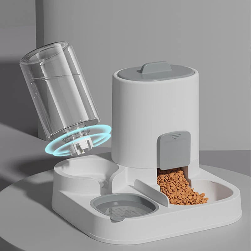 Distributeur 2 en 1 Eau & Croquettes pour Chat – Grande Capacité Anti-Déversement