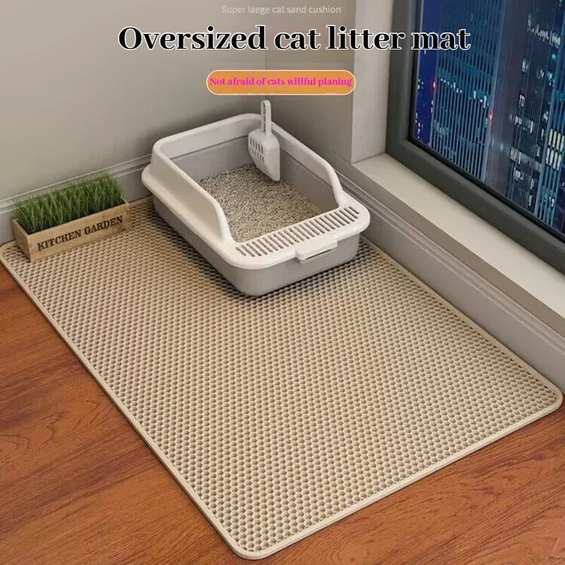 Tapis de Litière Double Couche – Anti-Débordement & Imperméable