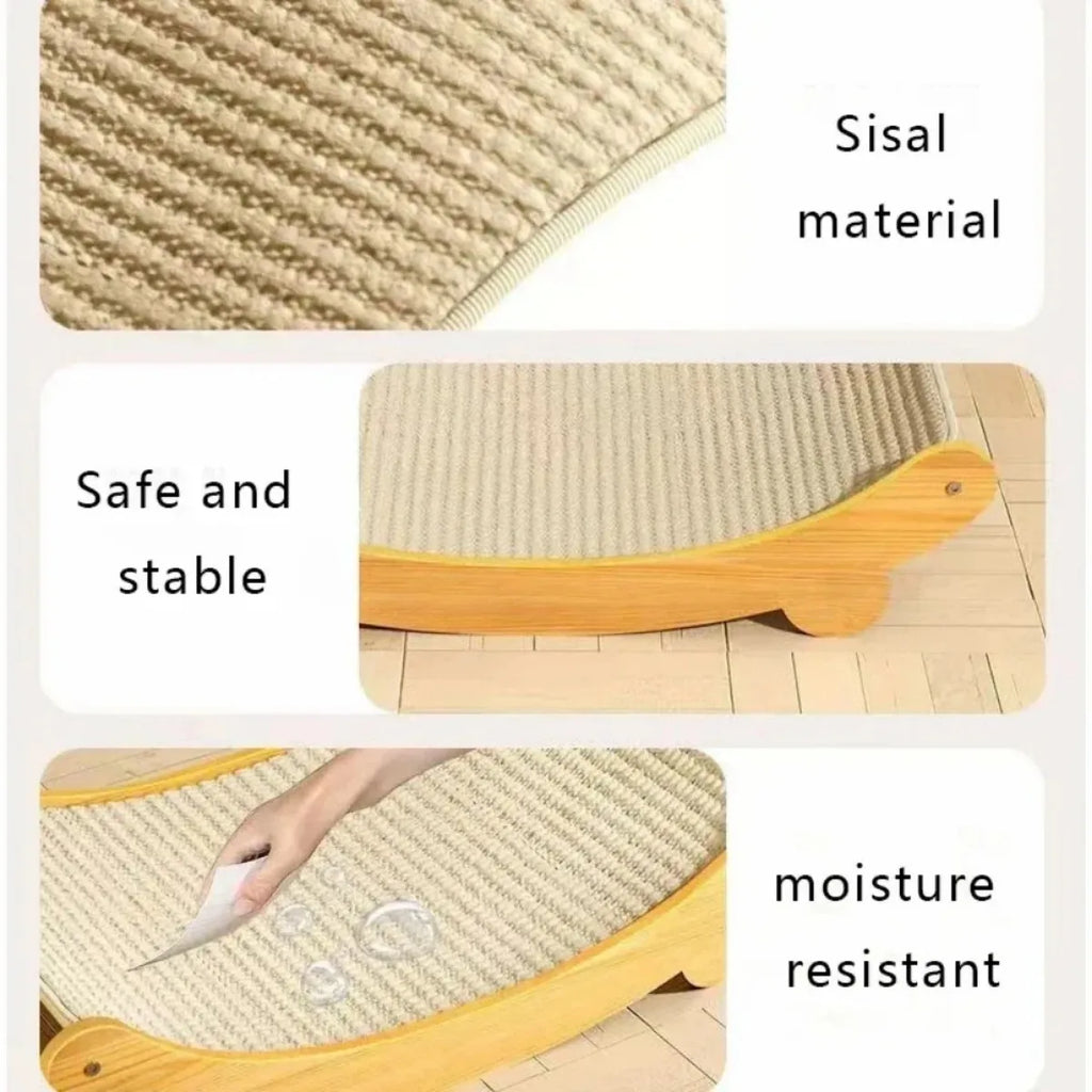 Griffoir en Sisal & Bois pour Chat – Design Naturel & Stable