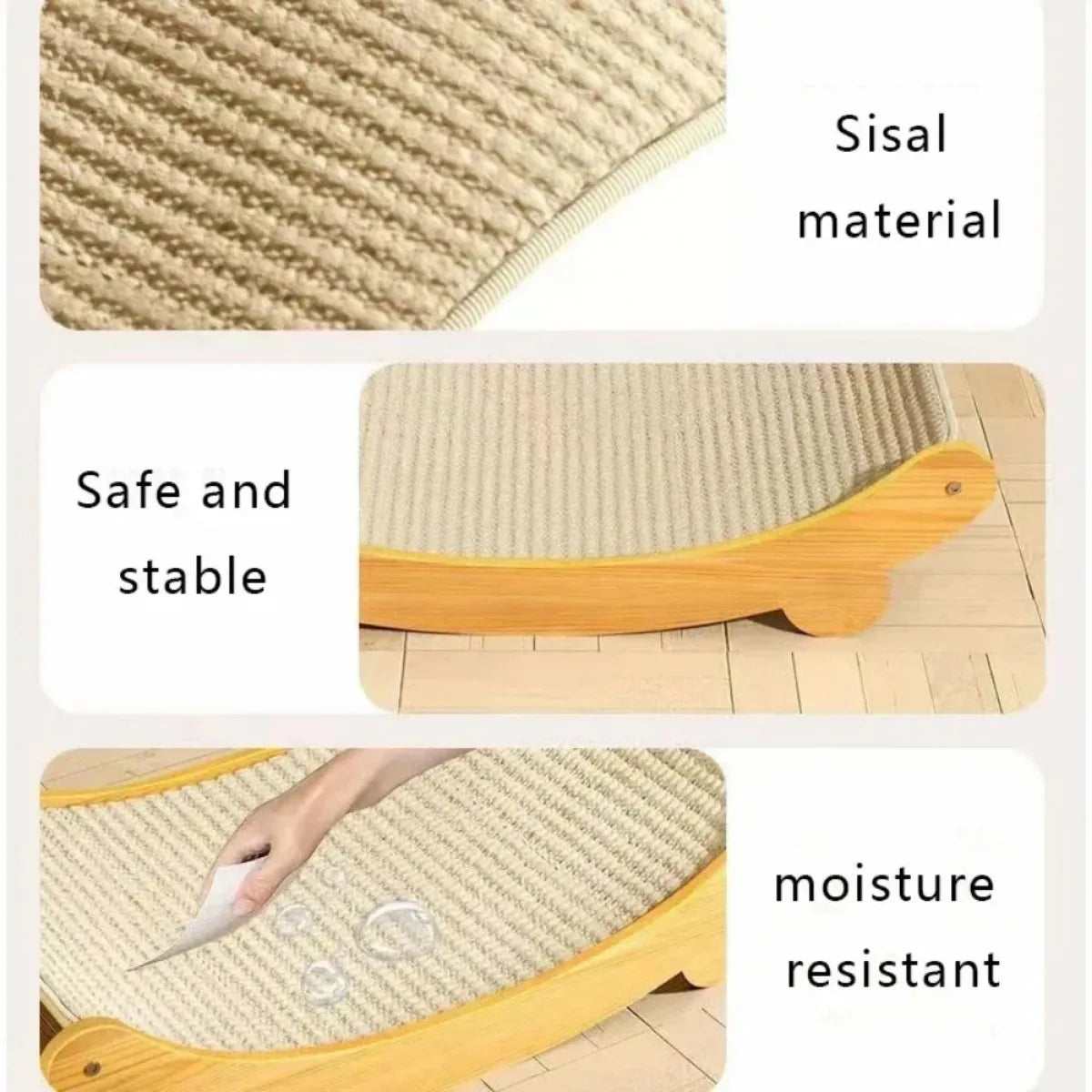 Griffoir en Sisal & Bois pour Chat – Design Naturel & Stable