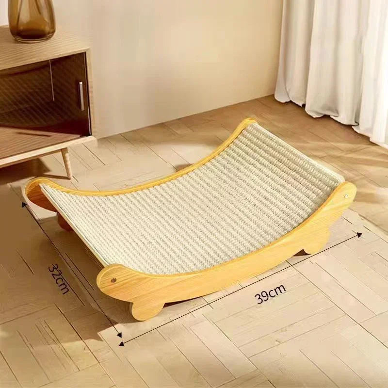 Griffoir en Sisal & Bois pour Chat – Design Naturel & Stable