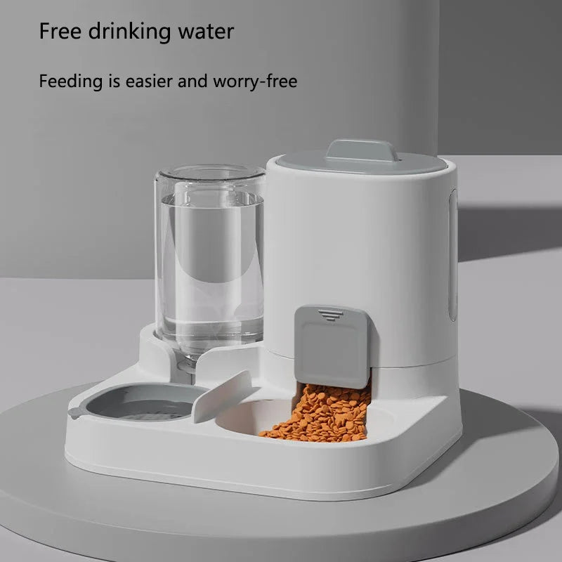 Distributeur 2 en 1 Eau & Croquettes pour Chat – Grande Capacité Anti-Déversement