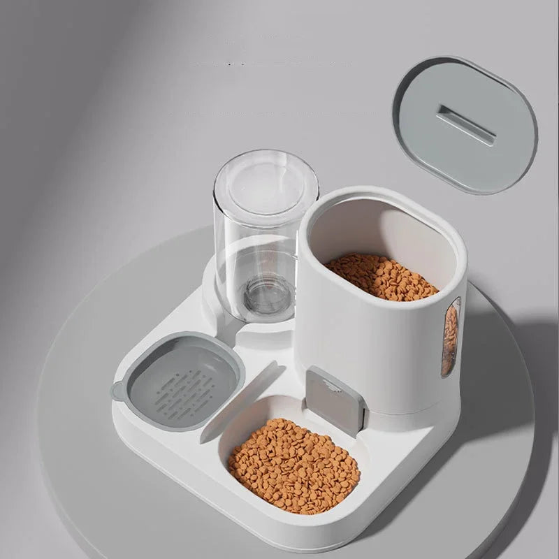 Distributeur 2 en 1 Eau & Croquettes pour Chat – Grande Capacité Anti-Déversement