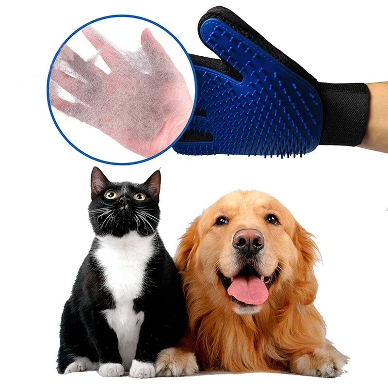 Gant de Toilettage en Silicone – Massage et Brossage 2 en 1 (Chat & Chien)