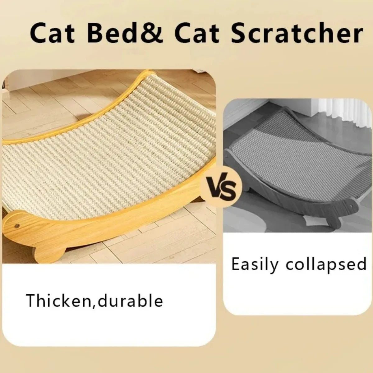 Griffoir en Sisal & Bois pour Chat – Design Naturel & Stable