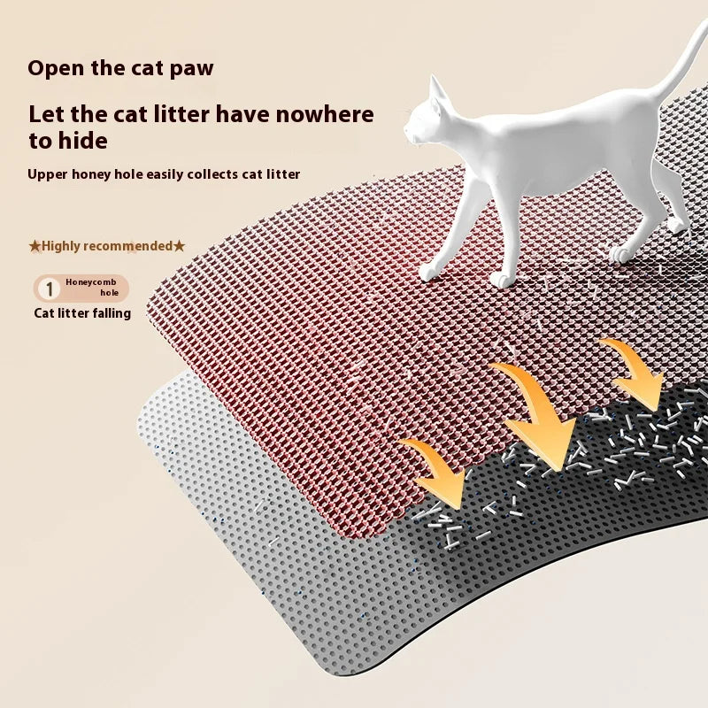 Tapis de Litière Double Couche – Anti-Débordement & Imperméable