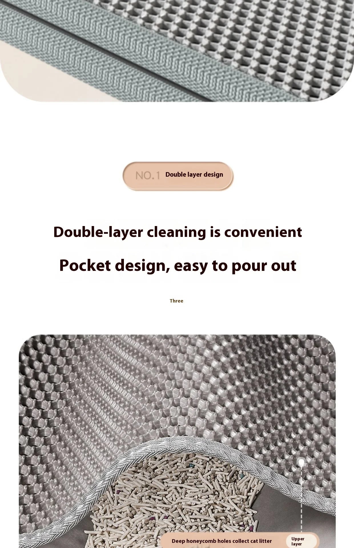 Tapis de Litière Double Couche – Anti-Débordement & Imperméable